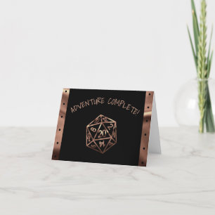Carte De Remerciements Dés RPG   Imaginaire cuivre Tabletop Gamer Photo
