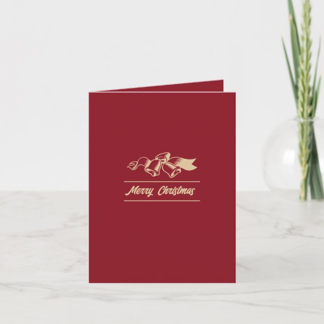 Carte De Remerciements Design simple de cloche de Noël, employé saisonnie (Devant)
