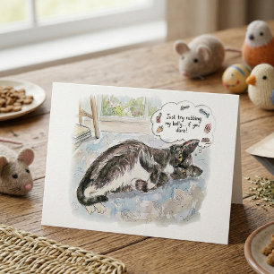 Carte De Remerciements Dessin artistique à l'aquarelle avertissant des ca