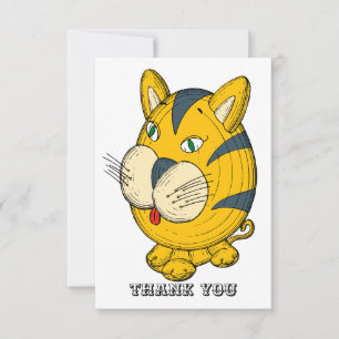 Carte De Remerciements Dessin de chat