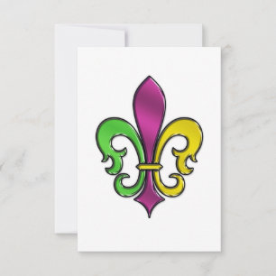Carte De Remerciements Dessin élégant de fleur de lis