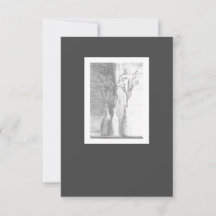 Dessin minimaliste floral noir blanc crayon