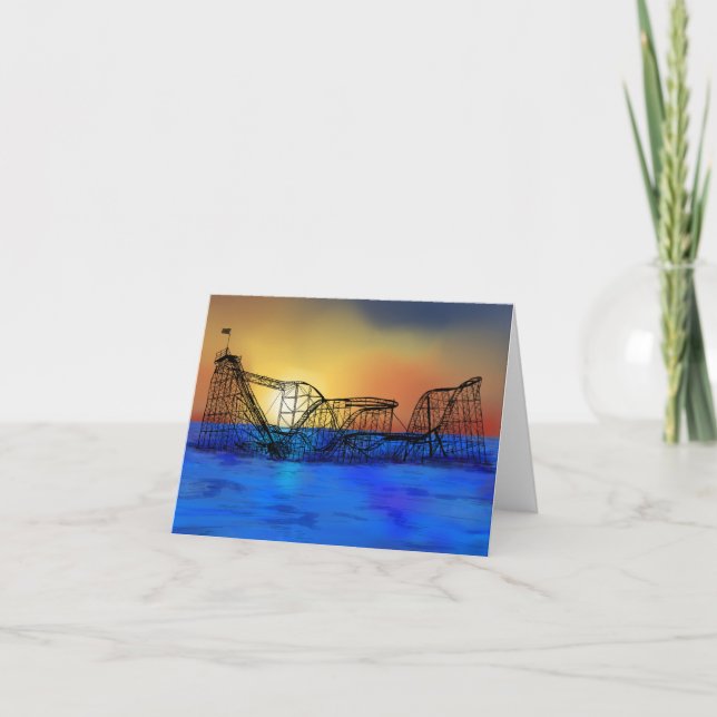 Carte De Remerciements Dessous de verre à rouleaux Seaside Heights (Devant)
