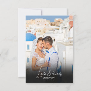 Carte De Remerciements Destination Grèce Santorini Mariage photo