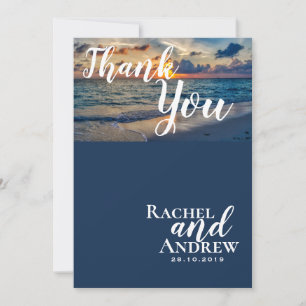 Carte De Remerciements Destination Mariage Tropical Sunny Skies Mariage