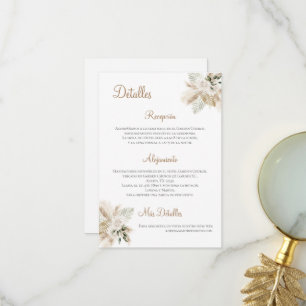 Carte De Remerciements Détails du Mariage Boho en espagnol