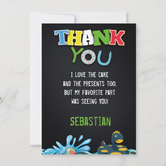 CARTE DE REMERCIEMENTS D'ÉTÉ POUR GARÇONS (Devant)