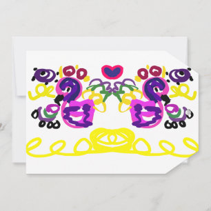 Carte De Remerciements Deux paons printemps