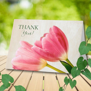 Carte De Remerciements Deux tulips