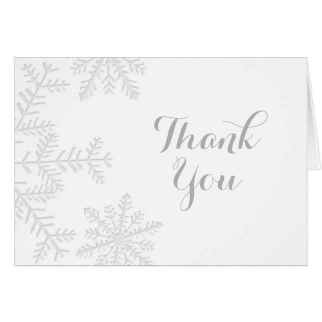Carte de remerciements d'hiver de la coupe laser S (Devant Horizontal)