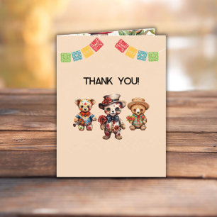 Carte De Remerciements Dia De Los Muertos Alebrije Bears Papado Picado