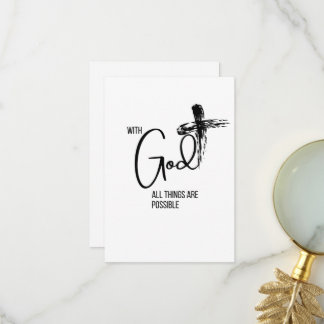 Carte De Remerciements Dieu Toutes Les Choses Sont Possibles