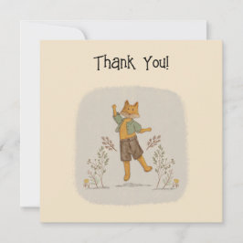 Carte de remerciements d'illustration de la Fox mi