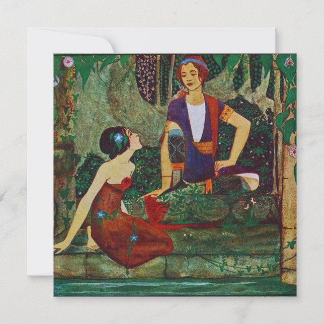 Carte de remerciements d'illustration vintage Cram (Devant)