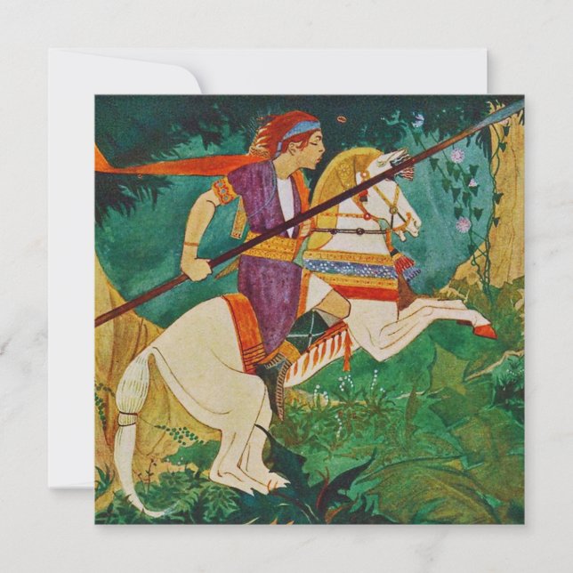 Carte de remerciements d'illustration vintage Cram (Devant)