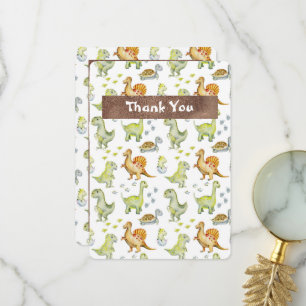 Carte De Remerciements Dinasaur animal mignon Baby shower adorable