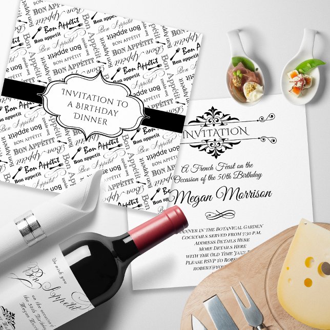 Carte De Remerciements Dîner de fête Anniversaire pour Gourmandise (Créateur téléchargé)