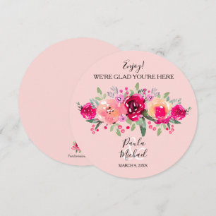 Carte De Remerciements Dîner de répétition du Mariage de plaque ronde