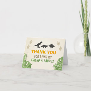 Carte De Remerciements Dinosaur Thank You Card Dino Party
