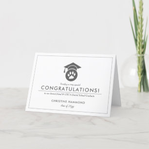 Carte De Remerciements Diplômé de l'école dentaire   Nettoyer et minimise