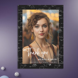 Carte De Remerciements Diplôme de mathématiques modernes Script photo