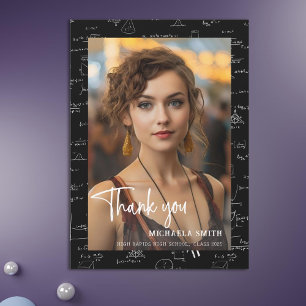 Carte De Remerciements Diplôme de mathématiques modernes Script photo