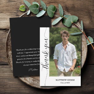 Carte De Remerciements Diplôme photo de script tendance