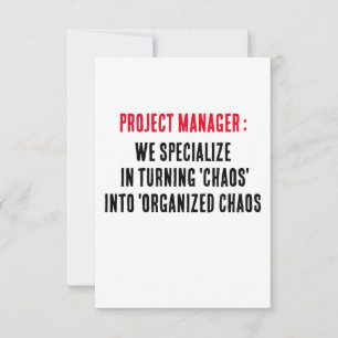 Carte De Remerciements Directeur de projet Nous sommes spécialisés dans l
