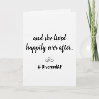 Carte De Remerciements Divorcé AF Humour Liberté Nouveaux Débuts Célibata