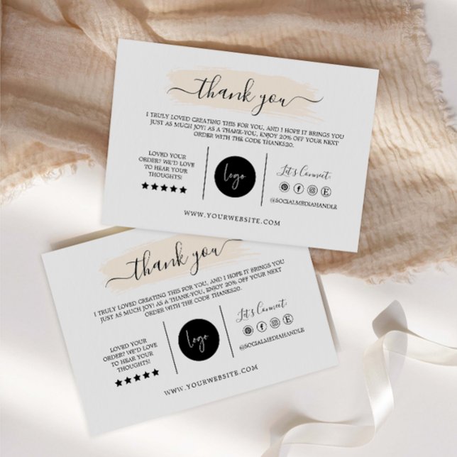 Carte de remerciements, do-it-yourself conception  (Thank You Card, DIY Marketing Cards Design,)