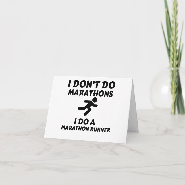 CARTE DE REMERCIEMENTS DO MARATHON RUNNER (Devant)
