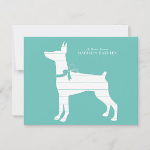 Carte De Remerciements Dobermann Pinscher Chien Chien Puppy Dobie