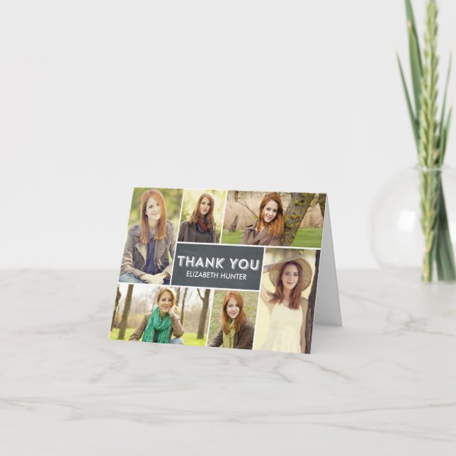 Carte de remerciements d'obtention d'un diplôme de (Devant)