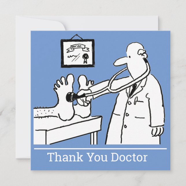 Carte De Remerciements Docteur Merci. (Devant)