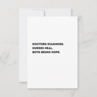 Carte De Remerciements Doctor & Nurse Definition Card – Heartfelt