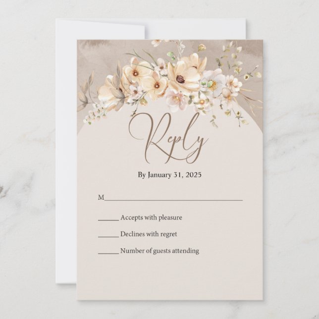 Carte De Remerciements Dogwood Dreams RSVP (Devant)