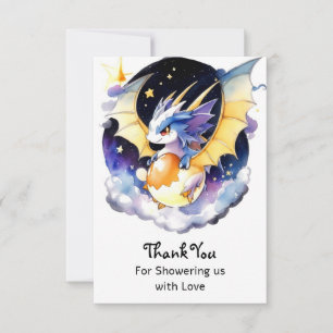 Carte De Remerciements Domaine des dragons : Baby shower