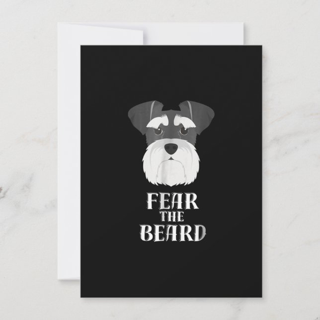 Carte De Remerciements don de barbe de peur schnauzer amusant (Devant)