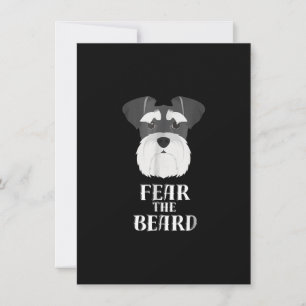 Carte De Remerciements don de barbe de peur schnauzer amusant