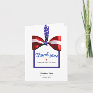 Carte De Remerciements Donateur patriotique démocrate bénévole