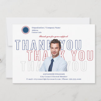 Carte De Remerciements Donateurs et bénévoles de la campagne post-élector