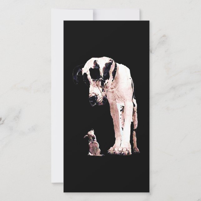 Carte De Remerciements Dons de chien| Famille des grands Danois (Devant)