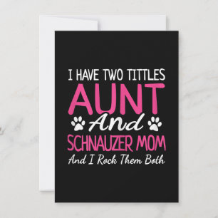Carte De Remerciements Dons Schnauzer Femme J'Ai Deux Titres Tante