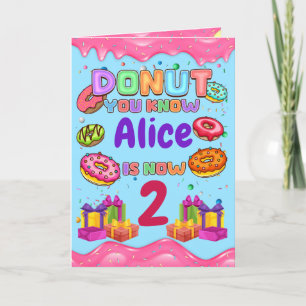 Carte De Remerciements Donut Personnalisé Couleur Parsemé Fête d'Annivers