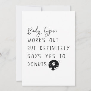 Carte De Remerciements Donuts de type de corps