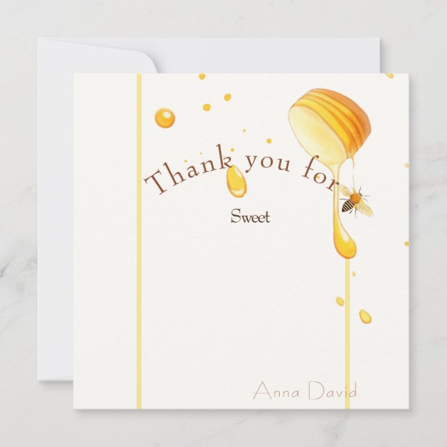 Carte De Remerciements Douce comme peut être baby shower (Devant)