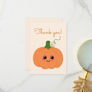 Carte De Remerciements Douce Fête de Naissance de Petit Citrouille Mignon