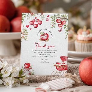 Carte De Remerciements Douce Pomme De Nos Yeux Baby Shower