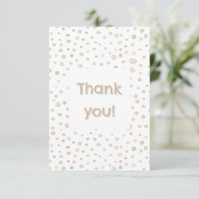 Carte de remerciements Dove Confetti Aquarelle (Debout devant)