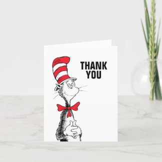 Carte De Remerciements Dr. Seuss | Chat dans le Chapeau Remerciements d'a